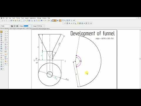 Development of a funnel on sheet metal