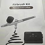 50 PSI Airbrush Kit with Air Compressor, High Pressure Portable Air Brush Gun with 0.2/0.3/0.5mm Nozzle/Cleaning Sets, Airbrush Spray Gun Set for Painting, Makeup, Cake Decor, Tattoo, Nails Art