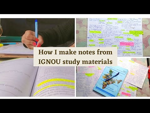 How To Make Notes From IGNOU Study Materials 📚