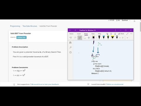 13.0 VALID BST FROM PREORDER(Tree)-Interviewbit #tree#programming#bst