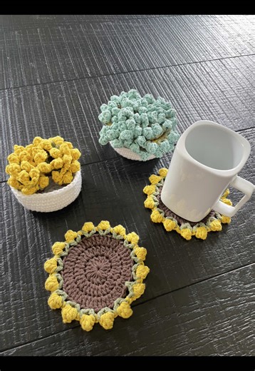 Spring Crochet Coasters: A Handcrafted Delight
