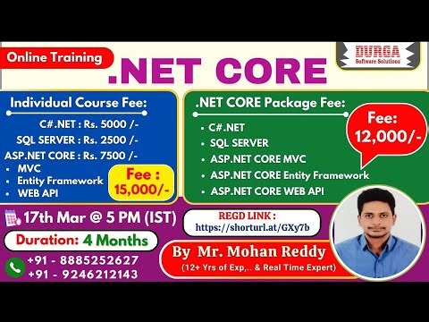 .NET CORE Online Training @ DURGASOFT