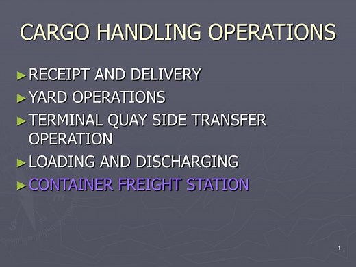 PPT - CARGO HANDLING OPERATIONS PowerPoint Presentation, free download - ID:6568395