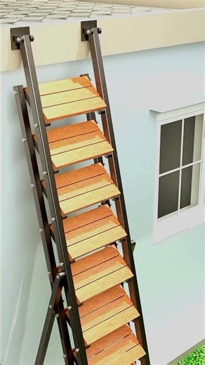 Smart folding ladder | Folding staircase – Lock & Key – TutoNest