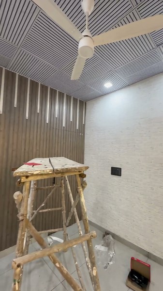 Budget Office Decoration Ideas | Wallpaper, WPC Louvers & Ceiling Design | HSK Home Decor Kaithal