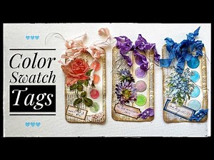Junk Journal Ephemera Ideas - Tim Holtz Botanicals - Paint Swatches - Tags