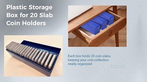 Amazon.com: CDOKY Coin Slab Storage Boxes, 3 Packs Coin Holder Organizer Boxes with 20 Slots, Plastic Coins Storage Cases Set for 60 Coins Slabs, Compatible with PCGS NGC PMGab Holders(Include Boxes Only) : Office Products
