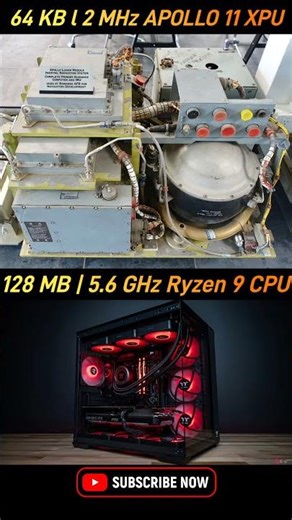 🔥 1969 APOLLO 11 CPU VS RYZEN 9 🔥 #shorts #viralshorts #pc #computer