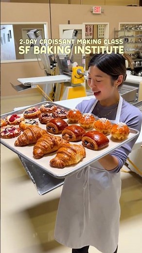 DAY 1 of MAKING CROISSANTS 🥐 at SF BAKING INSTITUTE #croissant #baking #sanfrancisco