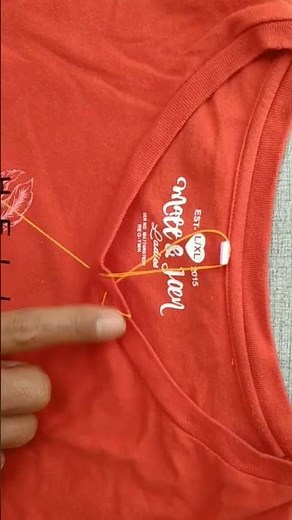 The trick to shrinking a widened t-shirt neck