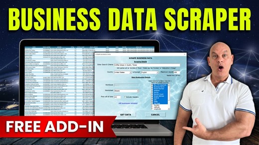 This Excel Add-In Scrapes Business Data Automatically (FREE Tool!)