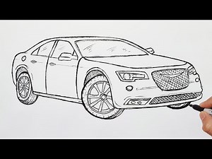 How To Draw A Car Chrysler 300 C