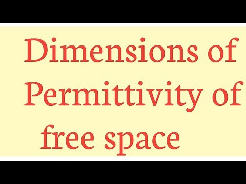 Dimensional formula of permittivity of free space