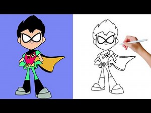 DRAW ROBIN from Teen Titans Go LIKE a PRO!