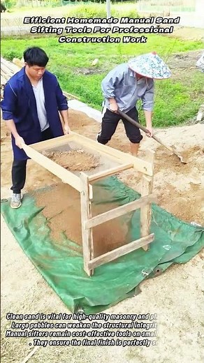 Efficient Homemade Manual Sand Sifting Tools For Professional Construction Work