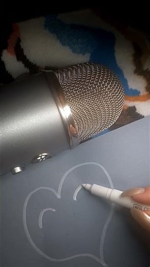 ASMR ✨ Marker Sounds on Grey Paper | Silver Yeti Mic 🎧