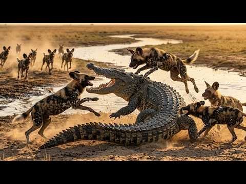 African Wildlife – The Battle Between Wild Dogs and Crocodiles