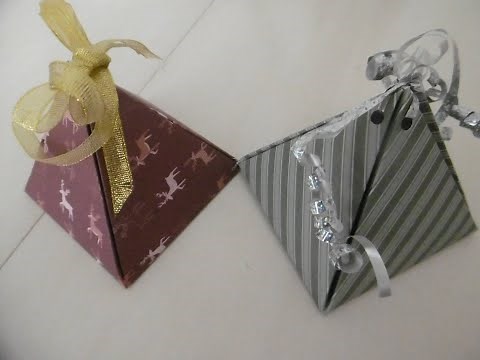 boite pyramide facile pour petits cadeaux TUTO