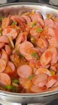 Salchichas a la Mexicana #recetas #shorts #recetasfaciles