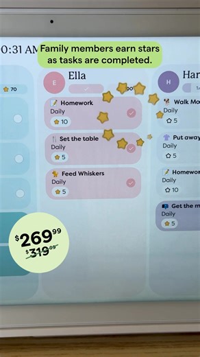 The all-in-one digital calendar that helps with scheduling, chores, grocery shopping, and more is only $269.99 during Amazon Prime Day! | Skylight Calendar