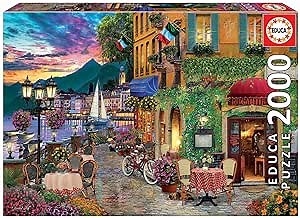 Educa - Italian Fascino - 2000 Piece Jigsaw Puzzle - Puzzle Glue Included - Completed Image Measures 37.75" x 26.75" - Ages 14+ (18009)