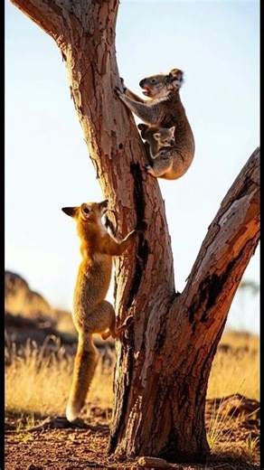 FATAL BLOW! Mother Koala Delivers Shocking Headshot to Attacking Fox (Must-See! 😱)
