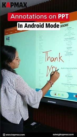 75 Inch Smart Board For Teaching In Classroom - Easy Annotation on PPT in android mode