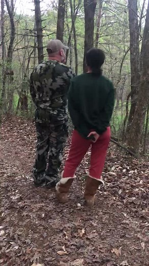 Never take your wife and adult child to roost a bird…….#turkey #turkeyhunting #family #hunting #goneforever