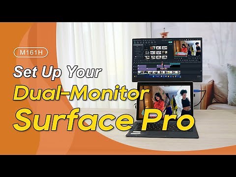 How to Connect Second Monitor to Surface Pro 8/ 7 by USB Type-C(Stacked Monitor)｜GeChic