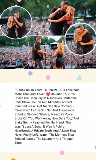 “Fifteen Years, One Song, Endless Echoes — Blake Shelton and Miranda Lambert’s Unforgettable Reunion on ‘Over You’”❤️❤️❤️ ▶️ 𝐂𝐥𝐢𝐜𝐤 𝐭𝐨 𝐩𝐥𝐚𝐲 𝐅𝐮𝐥𝐥 𝐕𝐢𝐝𝐞𝐨! https://timelessmusic.life/fifteen-years-one-song-endless-echoes-blake-shelton-and-miranda-lamberts-unforgettable-reunion-on-over-you/ | Golden Classic Country