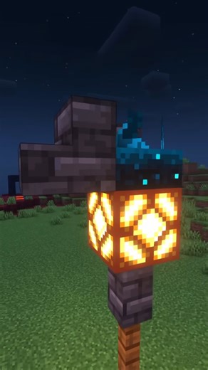 Simple wireless lamp build setup in Minecraft