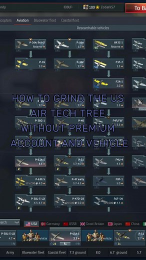 How to Grind US Air Tech Tree Efficiently