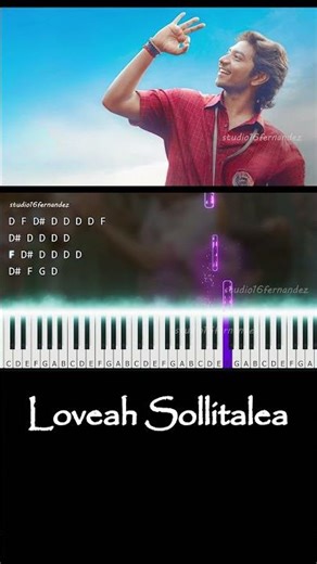 Loveah Sollitalea Keyboard Cover | Piano Notes | Ken Karunaas | G V Prakash Kumar | Fernandez 1