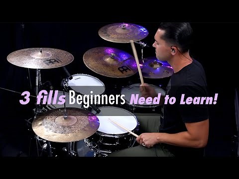 3 Easy Drum Fills That Rock! Beginner-Intermediate Drum Lesson