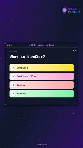 JS Interview Question: What is bundler? #javascript #coding