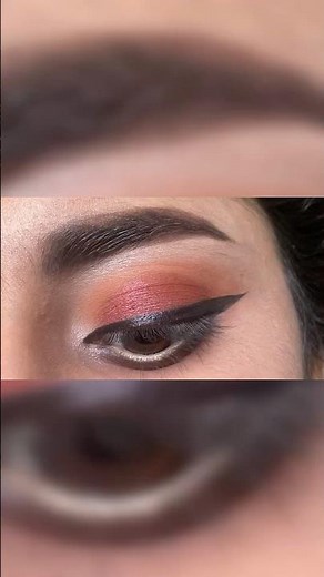Red eye makeup look | soft red eye makeup look tutorial for beginners