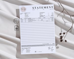 Customer Account Statement Template: Excel & Google Sheets (digital Download) - Etsy