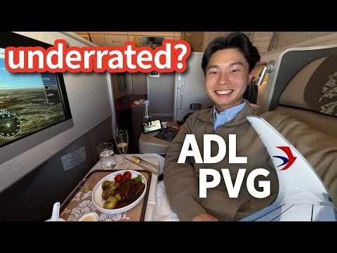 China Eastern ADELAIDE to SHANGHAI - A350 BUSINESS CLASS (inaugural flight)