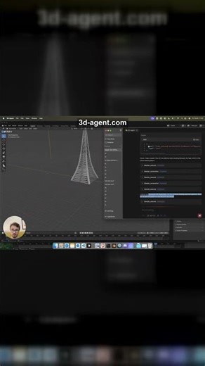 What if AI could model for you in Blender? #blenderai 3D-Agent