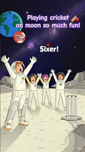 cricket on moon| shafatoons | shafa |safa |shfashowindia | safa wala | shfa show india | shfa | kids