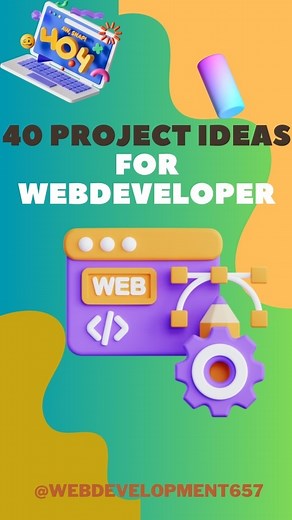 Webdeveloper on Instagram: "40 project idea for Front-end developer Follow @webdevelopment657 Follow @webdevelopment657 Tag your friends that need to see this! 🙏 • • Turn on post notification so you don't miss any single post 📲 • • _____________________ Like our content ? Hit that follow button! ⬇️ 👉 @webdevelopment657 👉 @webdevelopment657 _____________________ #loginpage #signup #css #coding #programming #programmer"