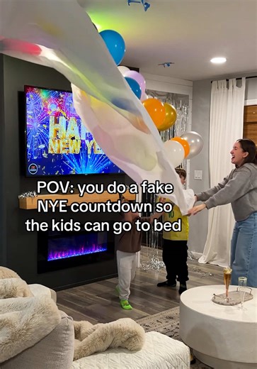a win is a win.. the ball drops at 9:00pm 🤣✨🎊 #nye #family #momhack #newyearseve #balldrop