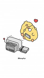 Helping hand 🐥❤️🎮 #cuteart #animation #coupleart #gamenight | KennysGifs