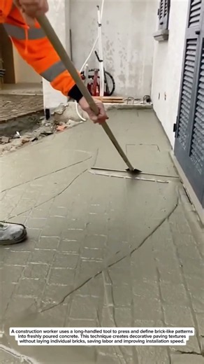 Concrete Stamping Trick Transforms Plain Pavement!