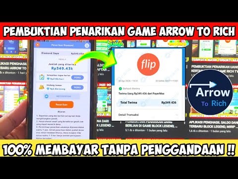 PEMBUKTIAN PENARIKAN UANG BERLIAN DI GAME ARROW TO RICH, TERNYATA BENAR MEMBAYAR TANPA PENGGANDAAN!!