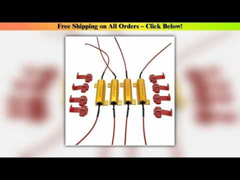 4pcs LED Indicator Ballast Load Resistor Flash Rate Relay Turn Signal Bulbs 50W 6 ohm Load Resistor