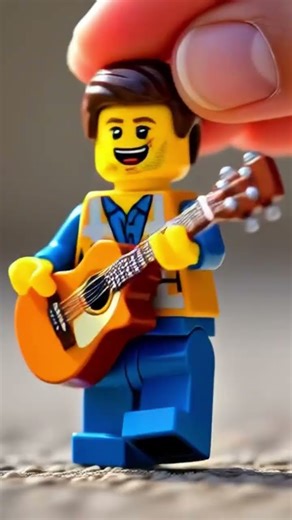 Lego man plays the guitar 🎸 #music #animation #relax #relaxing #lofi #lego
