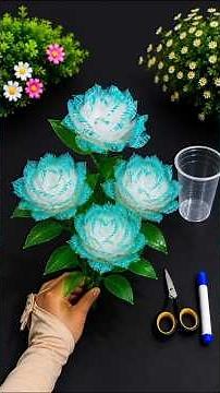 🌸 Cara Membuat Bunga Cantik dari Gelas Plastik Bekas | Beautiful DIY Plastic Cup Flower #Shorts