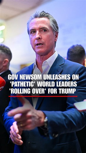 GOVERNOR NEWSOM: “I can't take this complicity—people rolling over. I should have brought a bunch of knee pads for all the world leaders.” “Nobel Prizes that are being given away. I mean, it’s just pathetic and I hope people understand how pathetic they look on the world stage, I mean, at least from an American perspective. It’s embarrassing.” | Fox News