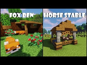 Minecraft: How to Build 3+Animal Pens | Animal House Tutorials